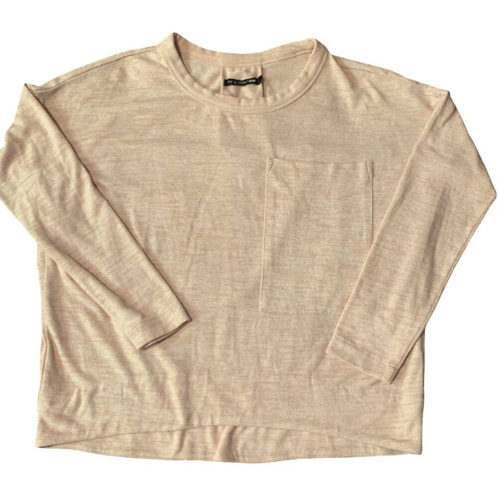 Rag & Bone Oversized Lightweight Pink Sweatshirt - Size Small Preppy Workout